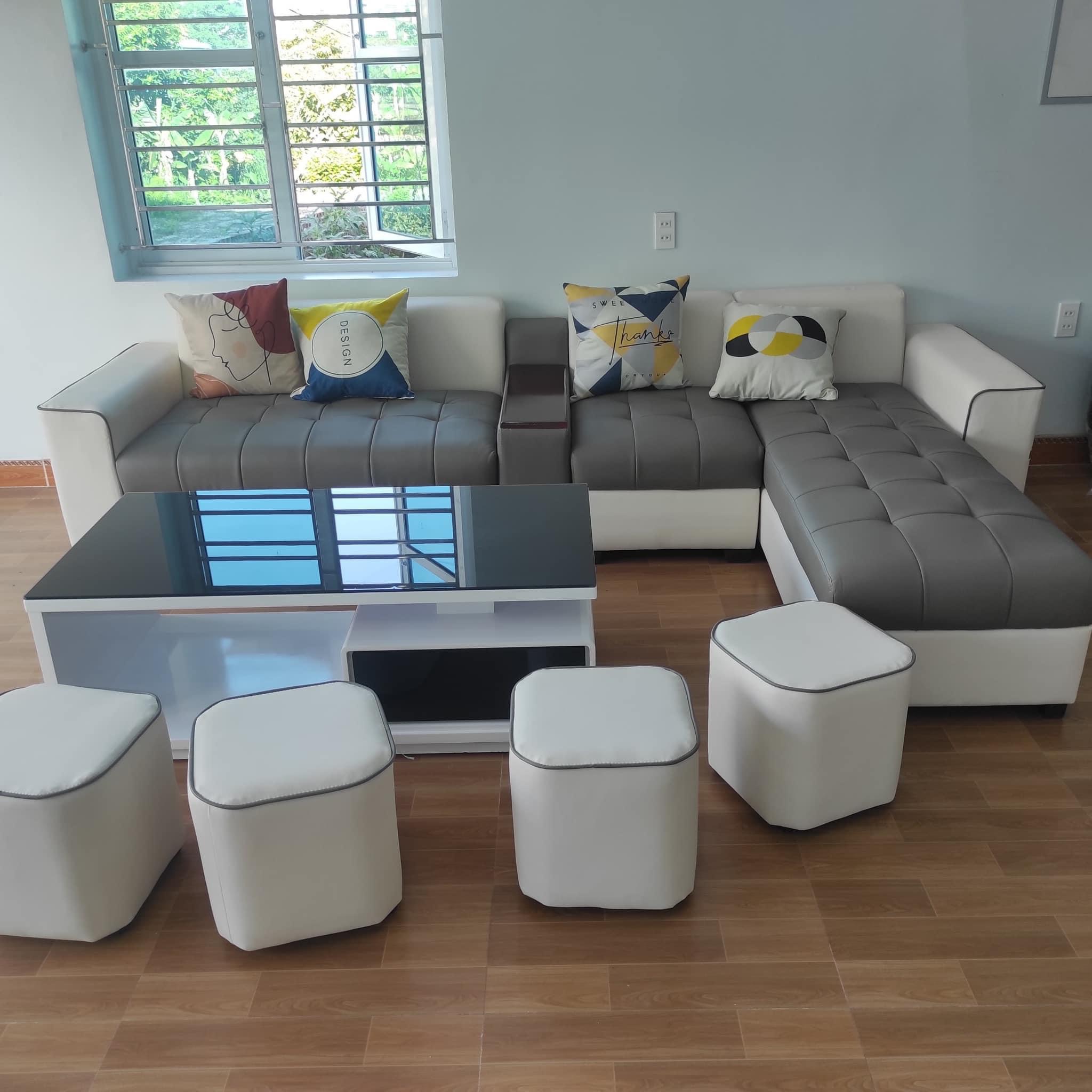 Sofa bọc da cao cấp