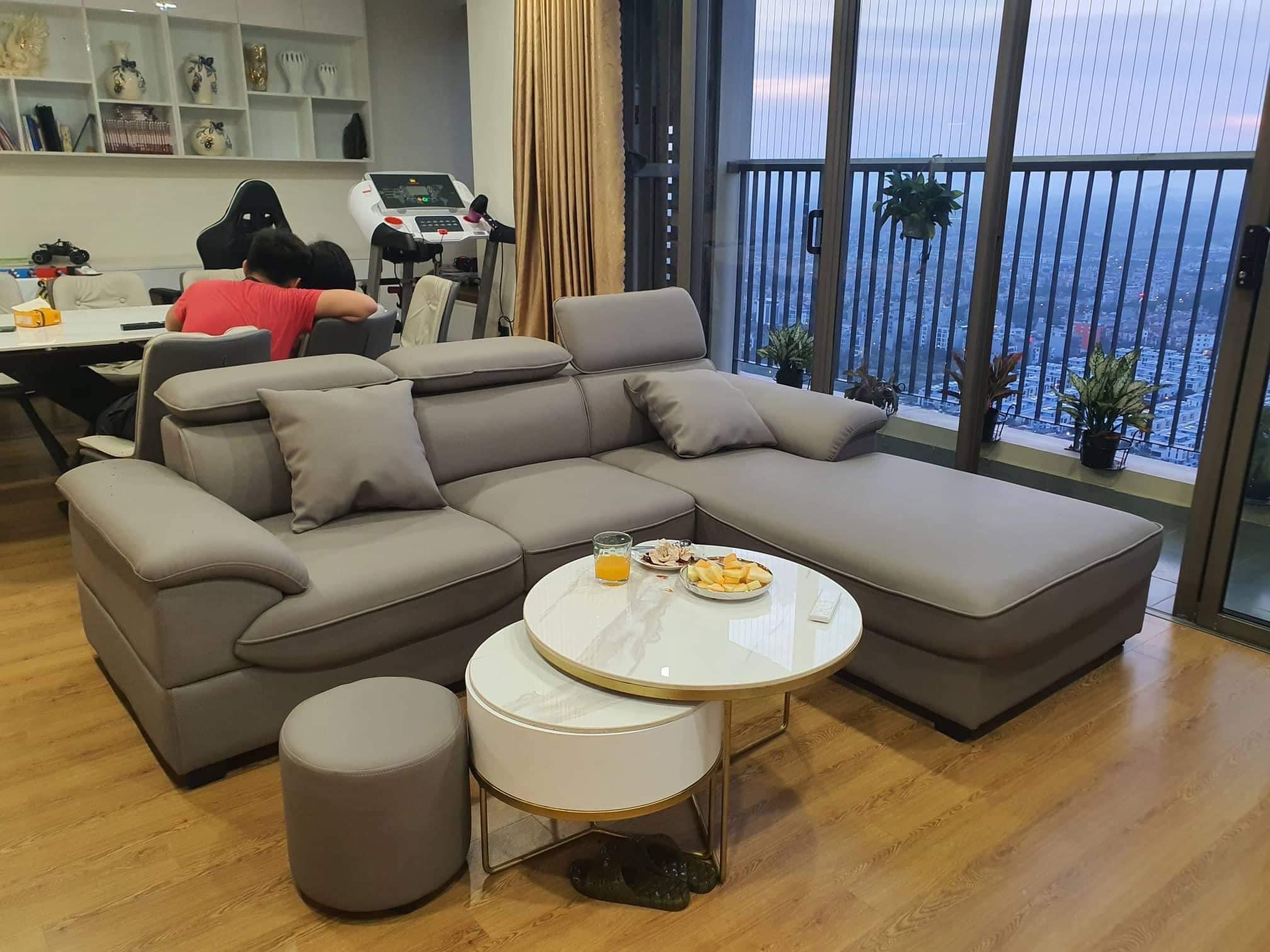 Sofa bọc da cao cấp