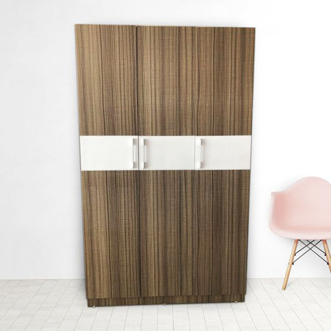 Tủ quần áo gỗ MDF 3 cánh cải trắng